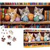Bimkole Gatto Puzzle per Adulti 1000 Pezzi, Libri Puzzle Di Carta Da 1000 Pezzi - Divertente E Stimolante Puzzle Decorativo per La Famiglia, Ottima Idea Regalo, 80 X 41 cm