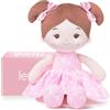 LeyaDoll Bambola morbida(12'), bambola bambina ideale come regalo bambino 1 anno, regalo di battesimo e Natale per bambina e neonati sakura-Girl-Pink-0009