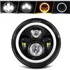 CO LIGHT Faro LED per moto da 7 pollici compatibile con Davidson Electra Glide Street Glide Fat Boy Road King Heritage Softail Switchback faro