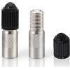 Aerzouser 2 pezzi di prolunga per valvola auto, 27 mm, con 2 coperture per valvola, prolunga per valvola, scooter e valvola, adatto per auto, moto, camion, ecc