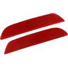Kacepar Riflettore paraurti posteriore, 1 paio di riflettori riflettenti per paraurti posteriore, compatibile con Renault Clio MK4 2012-2018, rosso 265659650R