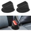 VBGURR 2 supporti per cinture di sicurezza auto, chiusura in silicone, per accessori auto, accessori per cintura di sicurezza auto, protezione con fibbia per bambini e anziani (nero)