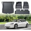 ECOZEN per Tesla Model 3 2024-2026 Set di tappetini, tappetino per bagagliaio, tappetino in gomma, pieghevole, impermeabile, accessori Tesla Model 3