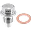 X AUTOHAUX Tappo magnetico M12x1.5 di scarico dell'olio del motore del veicolo con la rondella di rame