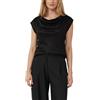 s.Oliver BLACK LABEL 2177023 T-Shirt con Collo a Cascata, 999, 50 Donna