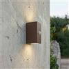Applique GU10 con Sensore di Movimento IP65 Bidirezione - Corten
