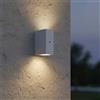 Applique Rettangolare 2xGU10 con Sensore Crepuscolare IP65 - Bianco