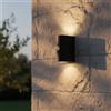 Applique Stondata 2xGU10 con Sensore di Movimento IP65 - Nera