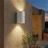 Applique Stondata 2xGU10 con Sensore Crepuscolare IP65 - Bianca
