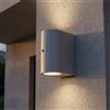 Applique Stondata 2xGU10 con Sensore Crepuscolare IP65 - Grigia