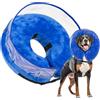 A Cuccia di B - Collare Elisabettiano Cane Morbido - Cono Protettivo Gonfiabile Blu per Cani - Taglie M e L - Per Cani di taglia Media e Grandi (Blu, S)