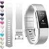 DigiHero Cinturino di ricambio per Fitbit Charge 2, cinturino di ricambio per Fitbit Charge 2 (1 confezione), braccialetti sportivi regolabili per donne/uomini, S/L, Large(6.7-8.1)