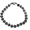 Spadarella Gioielli Spadarella bracciale unisex con cuori da 6 mm in ematite SPBR245 lunghezza 19 cm