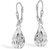 LeCalla - Orecchini a monachella pendenti in argento Sterling 925 | Leggeri orecchini a goccia italiani a forma di lacrima per donne, Medio, Argento sterling, Non pietra preziosa