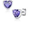 Suplight Orecchini Cuore Pietra Ametista Orecchini Donna Argento 925 Donna Febbraio - Con Confezione Regalo