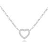 Cosie Lily Collana Donna Argento Sterling 925 in Oro Rosa/14K Placcato/Bianco，Collana cuore con Ciondolo di Diamanti Regali Fortunati per Mamma Moglie Fidanzata