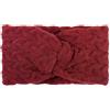 styleBREAKER Fascia per la fronte da donna in maglia fine intrecciata con torsione e nodo, fascia per capelli, fascia per la testa 04026044, colore:Bordò-Rosso