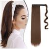 Dcbaboo Coda Capelli Extension Lisci 55cm Posticci per Capelli Extension Coda Capelli Finti Clip Coda di Cavallo Dritti Code Finte per Capelli Sintetici Lunghi Ponytail per Donna, Marrone Chiaro