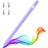 MoKo Penna per iPad (A16) 11a 10a 9a Gen, Penna Stilo per 2018-2026 Apple iPad 11-6, Mini 7-5, Air M3/M2 11/13/5/4/3, Pro M4 13/12.9/11 Sensibilità di inclinazione,Ricarica Rapida USB-C, Viola