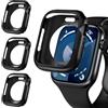 iVoler 3 Pezzi Cover per Apple Watch 41mm / 40mm SE (2025/2022 / 2020) Series 9 8 7 6 5 4 (Senza Pellicola Protettiva), Sottile Custodia Antiurto Anti-Graffio Morbida TPU iWatch Bumper Case, Nero