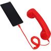 BTFO Cornetta Retrò per Iphone/Android, Ricevitore Cellulare Tipo C Vecchio Stile con Microfono e Altoparlante Accessorio Fotografico in Stile Anni '90 per Telefoni Cellulari (Rosso)