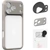 SMALLRIG Custodia Protettiva FilMov Bumper per iPhone 17 Pro Max, con Piastra Posteriore per Obiettivo, Adattatore per Filtro da 67 mm per Telefono per DJI per Insta360, Grigio - 5794