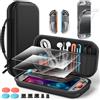 Klipdasse Accessories for Nintendo Switch 2 2025, Portable Hard Shell Carrying Case with 2 HD Screen Protectors (7.9 Inch), TPU Protective Skin, Dust Plugs Kit, 4 Thumb Grips - Switch 2 Accessories Bundle