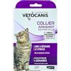 Vetocanis - Collare lenitivo gatto - lenitivo per gatto efficace 4 settimane in continuo - A base di olio essenziale di catario, Catnip - formulato sotto controllo veterinario