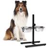 Wintem - Alzaciotole per Cani Rialzato Regolabile 10-45 cm con 2 Ciotole da 1L in Acciaio per Alimentazione Comoda e Igienica, Ideale per Migliorare Digestione e Posizione dell'Animale