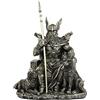 Ebros Gift Statua della mitologia vichinga norrena, Odino, l'Alfather seduto su un trono con due cani lupo, statua decorativa folklore norselandese Thor Ragnarok, trilogia Wotan, altezza 26,7 cm
