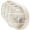 Velamp Bubble Plafoniera da esterno rotonda - Attacco lampadina E27 - 60W Max - Impermeabile (IP44) - Ideale per montaggio all'esterno - Colore bianco (Confezione da 3)