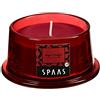 Spaas - Candela profumata in Basso Vetro, Cera di paraffina, Rosso Vino, 92 x 48 mm