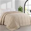 HOMBYS Trapunta oversize per letto king size, 136 x 120 cm, per letto king size, extra large, alternativa in piuma, per tutte le stagioni, con linguette angolari