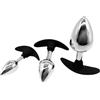 CHAMSIUC 3PCS Plug Anale-Dilatatore Donna Uomo Anal Butt Plug Metallo Analesex Kit Sex Toys Prostata Anale Set Toys Sessuali Silicone Giocattoli Anali Sexytoysys Coppia Donna Uomo Adulti Sextoy, S+M+L
