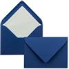 FarbenFroh by GUSTAV NEUSER 50x Buste formato B6 - colore: blu scuro - con fodera bianca - 12,5 x 17,6 cm - fodera in seta - Chiusura: Gommata - FarbenFroh by GUSTAV NEUSER