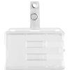 WEBBOMB® Porta badge per 1 - 2 carte d'identità in plastica rigida trasparente con 2 cursori e passante orizzontale per carta d'identità, porta carte di credito, carta di credito