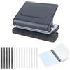 yqdnboi 1 Pezzi perforatrice,15 Pezzi Anelli di rilegatura,Rilegatrice,Rilegatrice metallo,Rilegatrice manuale,bobine di rilegatura,Rilegatrice plastica,rilegatrice a spirale,Rilegatrice portatile