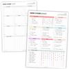 Templatables Grafico delle faccende ADHD per adulti e ragazzi, formato A3, double-face, per pulizia e routine, planner giornaliero, settimanale, mensile con premi, design colorato e bianco e nero, poster abitudini