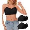 AIEOE 2 reggiseni senza spalline push up senza ferretto, senza cuciture, con spalline trasparenti, un paio di reggiseni adesivi, senza spalline sottili, a tubo, supporto elevato, traspirante, per abiti da