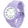 Ayybboo Orologio Bambino per Ragazzi Ragazze,Orologio Analogico Bambini al Quarzo Impermeabile 50M con Luce per Bambino Junior da 4 a 16 Anni (Nero) (Viola)