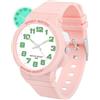 Ayybboo Orologio Bambino per Ragazzi Ragazze,Orologio Analogico Bambini al Quarzo Impermeabile 50M con Luce per Bambino Junior da 4 a 16 Anni (Nero) (Rosa)