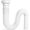 econuk Sifone lavabo universale 32/40 mm regolabile ed estensibile - sifone lavello cucina - sifone bagno - compatibile vasca - adattatore incluso