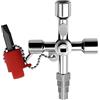 tiyiyok Chiave Multifunzione, 4 in 1 Chiave Quadrata Contatore, Chiave Universale per Serrature con Design a Croce per Contatore Gas, Acqua, Armadi Elettrici, Ascensori