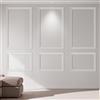 Art3dwallpanels Set di 6 pezzi di modanature da parete pretagliate, pannelli per boiserie pronti al montaggio per decorazione murale interna soggiorno camera da letto - Installazione con colla, 3 in