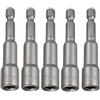 Fixinus Set di 5 inserti magnetici per chiavi a bussola esagonali da 7 mm, per trapani, cacciaviti a dadi e adattatore a bussola, da 1/4