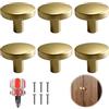 tiyiyok Maniglie per Mobili Vintage, Maniglie per Mobili Da Cucina, 6 Pezzi, Maniglie per Mobili in Oro, Eleganti Maniglie per Armadi, Cassettiere, Credenze e Ante per Armadi, in Oro