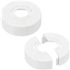 PATIKIL Flangia Divisa a Parete, 20/25/32mm Copri Tubi Termosifoni Copertura Piastra Rotonda in ABS Spessore Tagliabile per Tubo Acqua Rubinetto Decorazione,20mm Altezza, 2 Pezzi, Bianco