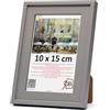 3-B - Cornice portafoto modello Salo in colore grigio - 10 x 15 cm - con vetro acrilico