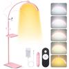 Adonafy Lampada Extension Ciglia Professionale: 18 Lampada Per Extension Ciglia Regolabile - Testa Regolabile a 360°& 5 Colori Dimmerabili Lampada Ciglia Per Tatuaggi, Salone, Casa, Rosa