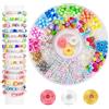 HolidayQbee Kit DIY per Creare Braccialetti Personalizzati con Perline Colorate e Lettere - Set Creativo per Accessori da Moda, Ideale per Creazioni Fatte a Mano e Regali Unici